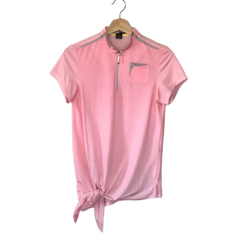 Jamie Sadock Side Tie 1/3 Zip Golf Top, size XS